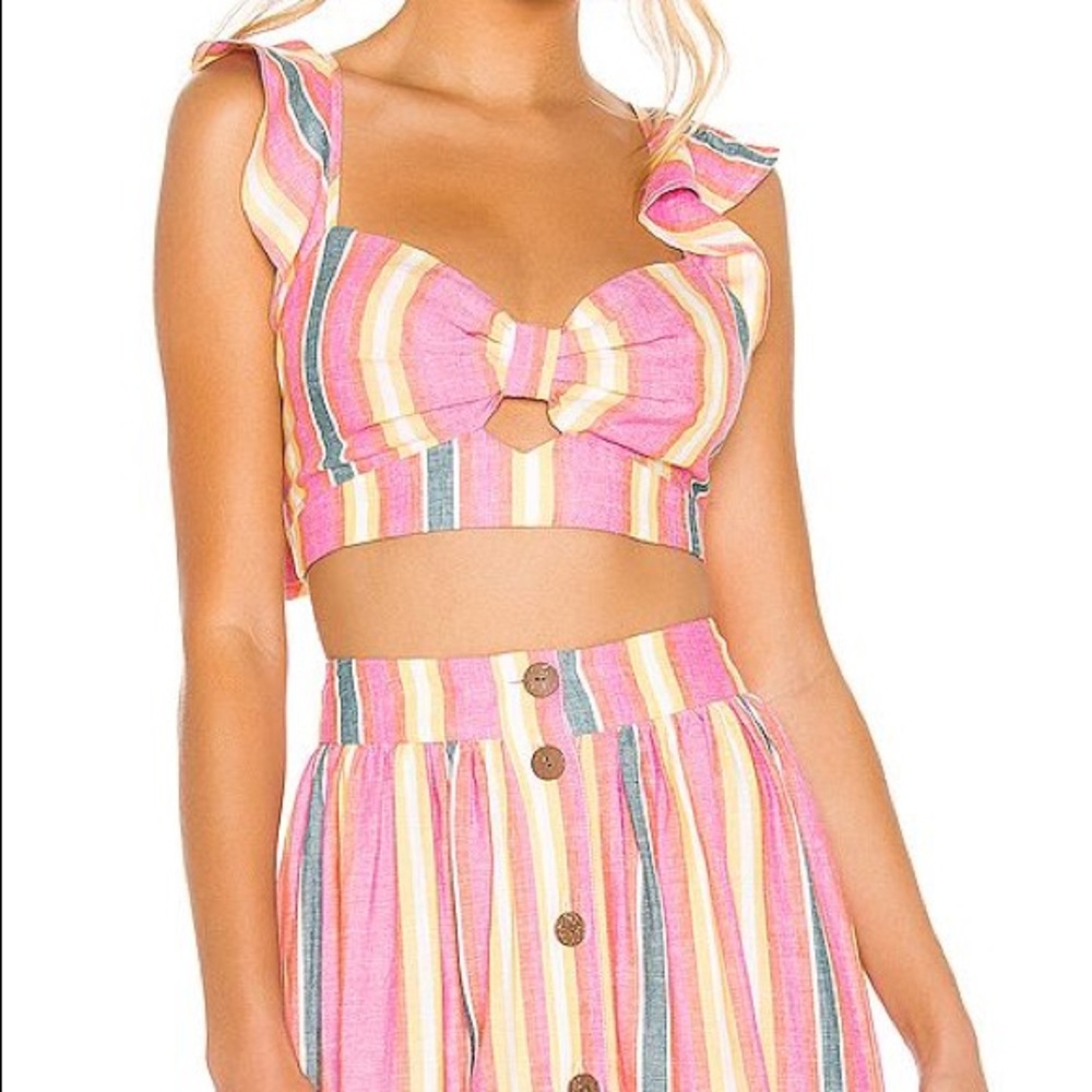 BCBGeneration matching skirt and top pink set